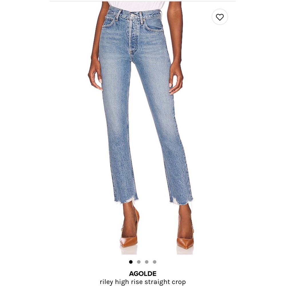 Agolde Riley High Rise Crop, Size 30